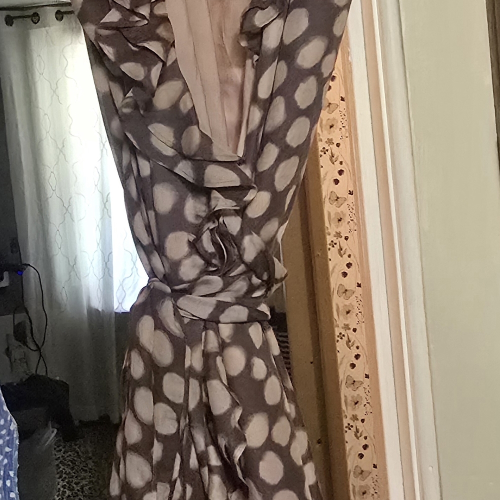 Ann Taylor Loft Polka Dot Ruffle Dress
